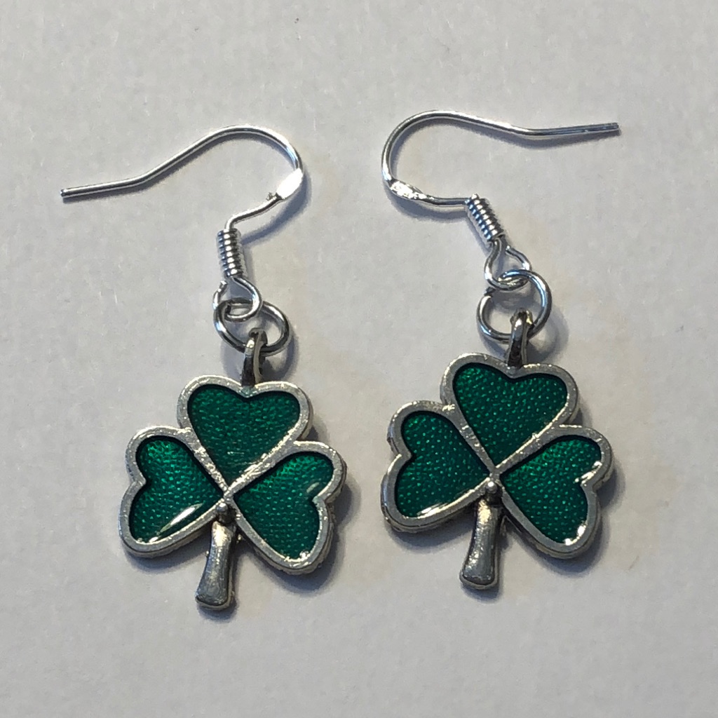 Green Shamrock Earrings